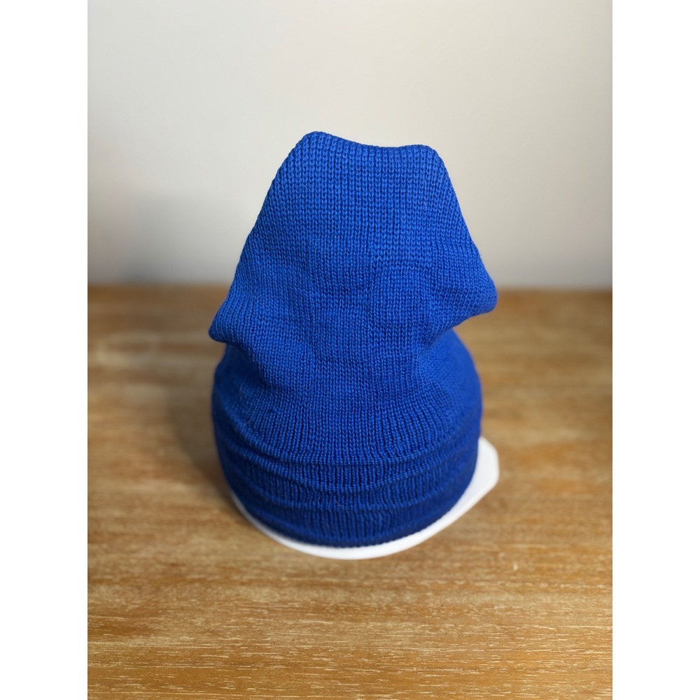 Wigwam Mens Blue Wool Beanie Hat‎ Polypropylene Lined Made in USA Winter Cap